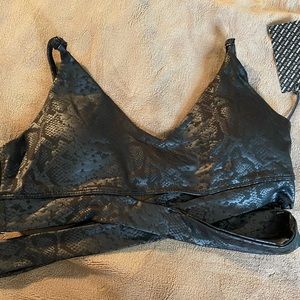 snakeskin sports bra